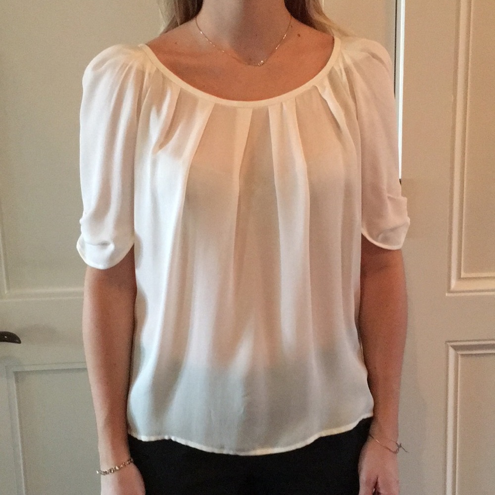 Joie cream silk top size Medium